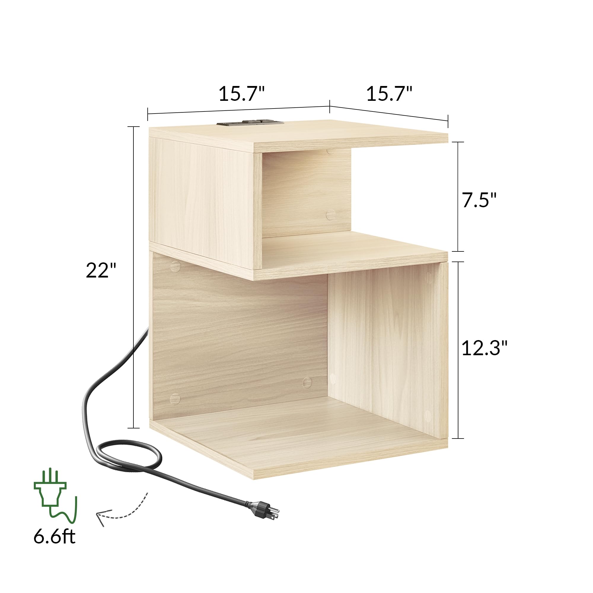 ODIKA Tokyo S Minimalist 3 Tier End Table - ODIKA
