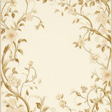 Elegant Floral Area with Artistic Beige Botanical Motifs(Beige)