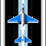 Vibrant Multicolored Jet Design(Blue)