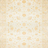 Chic Area with Abstract Floral Motifs in Light Tan and Ivory Hues(Ivory)