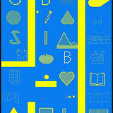 Vibrant Multicolor Alphabetical Arrangement(Blue)