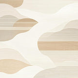 Abstract Horizon Area Non Slip Kitchen Runner(Beige)