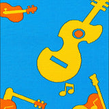 Vibrant Colorful Guitar Motif(Blue)