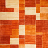 Modern Plush Non Slip Nursery in Orange(Orange)