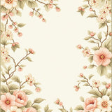 Elegant Floral Area Neutral(Beige)