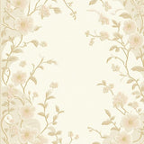 Blissful Scallop Edge Area – Gentle Floral Contour for Home(Beige)