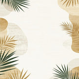 Tropical Inspired Beige Area Abstract Non Slip Decor(Beige)