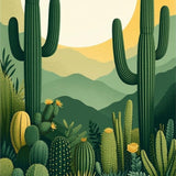 Vibrant Tropical Cactus Aesthetic(Green)