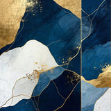 Striking Navy Blue Artistic Flair(Blue)