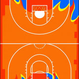 Contemporary Basketball Graphic Design(Red)