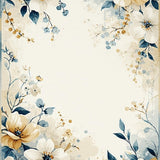 Summer Boho Flower Print with Artistic Botanical Shapes and Neutral Tones(Beige)