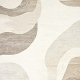 Artisan Weave Area Ivory & Beige Abstract Swirls Design(Beige)