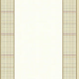 Modern Plaid Bordered Area in Beige and Cream Tones(Beige)