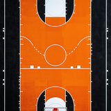 Vibrant Sporty Circular Floor Accent(Orange)