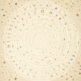 Alphabet Galaxy Round Area For Education With Twinkling Star Elements(Beige)