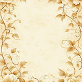 Floral Patterned Runner in Warm Beige with Ornate Leafy Embellishments(Beige)