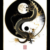 Chic Minimalist Yin Yang Harmony(Black)