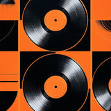 Artistic Semi Circle Record Design(Black)