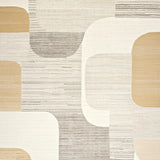 Textured Beige Area Abstract Design(Beige)