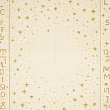 Alphabet Galaxy Round Area with Beige Canvas and Star Cluster Edges(Beige)