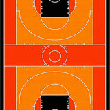 Youthful Sports Enthusiast Floor Decor(Orange)