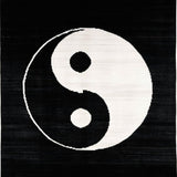 Elegant Circular Yin Yang Motif(Black)