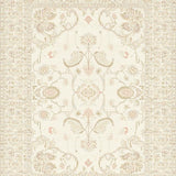 Artisanal Jute Area With Cottage Style Curved Motifs(Beige)