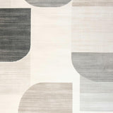 Modern Harmony Beige Area Abstract Design Non Slip Backing(Beige)