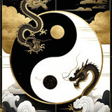 Sophisticated Geometric Yin Yang Fusion(Black)