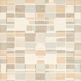 Area with Striking Beige and Cream Design(Beige)