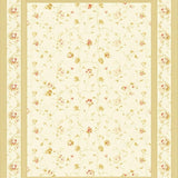 Whimsical Bloom Beige Scallop Area – Artistic Floral Edge Accent(Beige)
