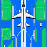 Vibrant Blue Tarmac Adventure Scene(Blue)