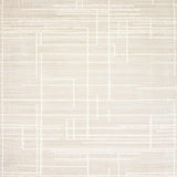 Artisan Crafted Fringe with Subtle Geometric Style(Beige)