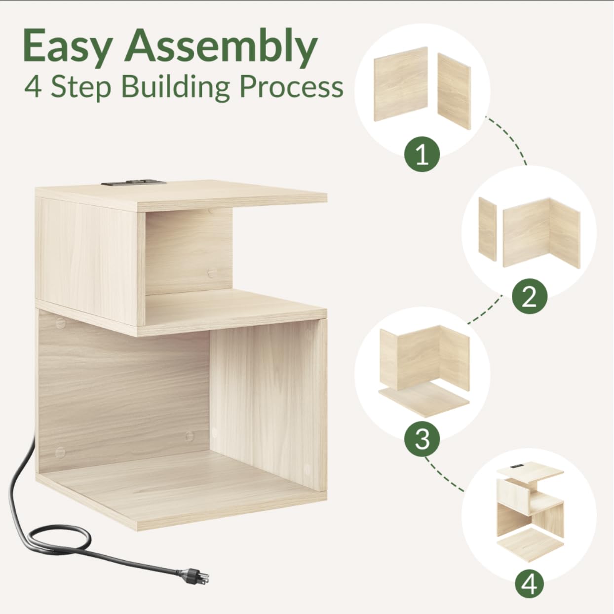 ODIKA Tokyo S Minimalist 3 Tier End Table - ODIKA