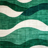 Trendy Artistic Abstract Curves(Green)