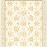 Ivory and Beige Trellis Design with Delicate Interwoven Floral Accents(Beige)
