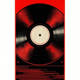 Abstract Monochrome Circular Design(Red)