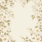 Chic Beige Area Featuring Lush Floral Design Elements(Beige)