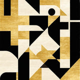 Abstract Pattern Kitchen Throw with Gold Highlights(Gold)