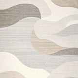 Minimalist Swirl Beige Grey Runner Elegant Fluid(Beige)