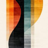 Artistic Abstract Circular Motif(Orange)