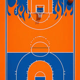 Whimsical Court Lines in Color(Orange)