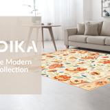 Dynamic Colorful Leafy Design(Beige)