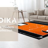 Vibrant Sporty Circular Floor Accent(Orange)