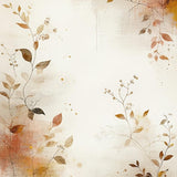 Boho Chic Area with Abstract Botanical Accents and Earthy Vintage Hues(Beige)