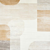 Artistic Abstract Area Beige Cream Easy Cleaning Non Shedding Pet(Beige)