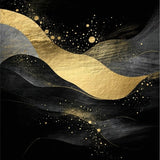 Elegant Black White Artful Display(Black)