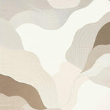 Modern Abstract Area with Fluid Wave Motifs and Subtle Neutral Hues(Beige)