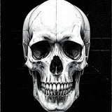 Gothic Skull Floral Fusion(Black)
