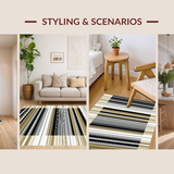 Chic Dual Tone Linear Stripes(Black)